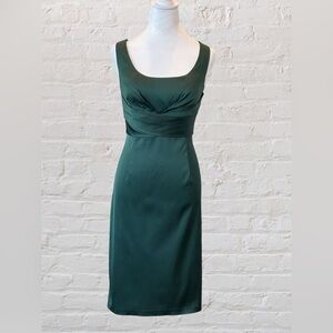 Donna Rico Army Green Satin Halter Dress Size 8 Prom Homecoming Classy Sexy